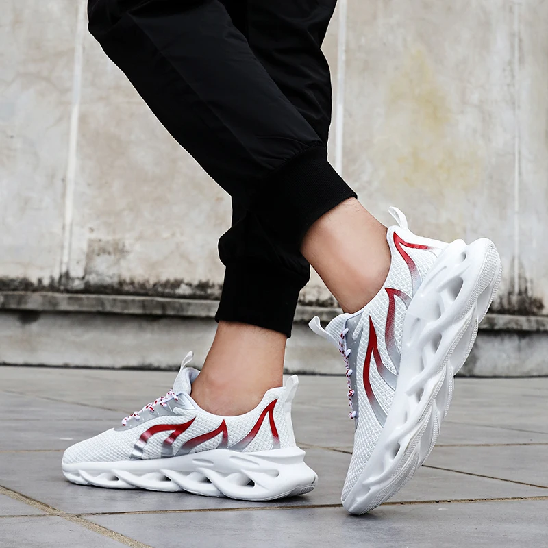 Мужские кроссовки Flyknit; Уличная Повседневная Спортивная обувь для бега; удобные дышащие модные кроссовки для тренировок; Прямая поставка; AODLEE