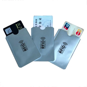 

10pcs/1pc Aluminum Foil Anti-degaussing Card Cover RFID Shielding Bag NFC Credit Card Anti-theft Brush ID Card Protector