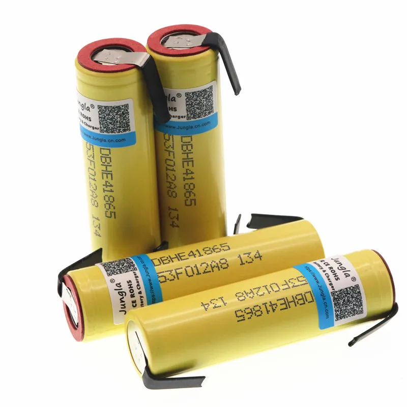 HE4 2500mAh литий-ионный аккумулятор 18650 3,7 V Аккумуляторные батареи Макс 20A, 35A разрядка+ никелевый лист