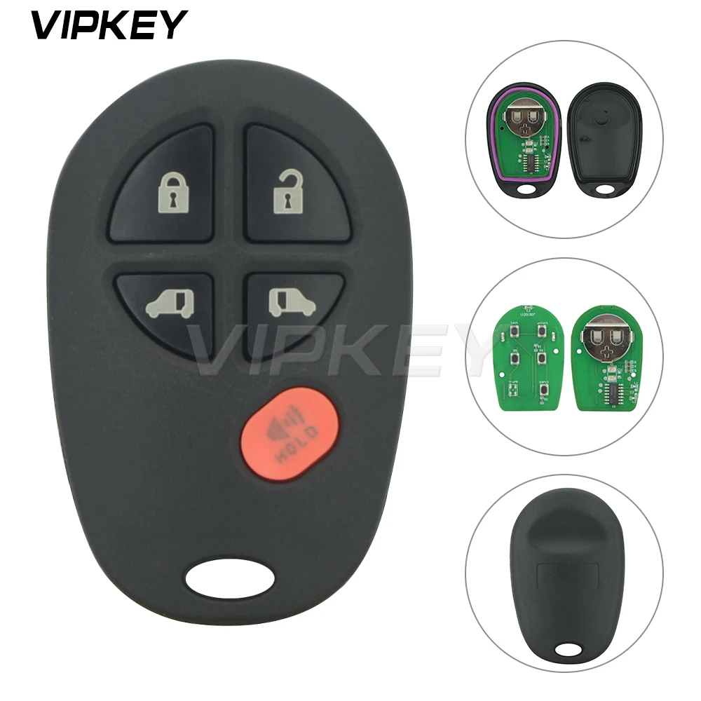 Дистанционный брелок для ключей Remotekey GQ43VT20T 89742-AE030 5 кнопок 315 МГц для дистанционного брелока Toyota Sienna