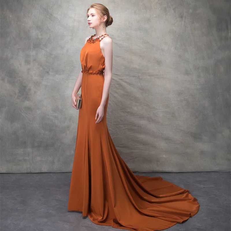 Elegant Evening Dresses Long Mermaid Sleeveless Formal Occasion Sexy Party Prom Women Dresses