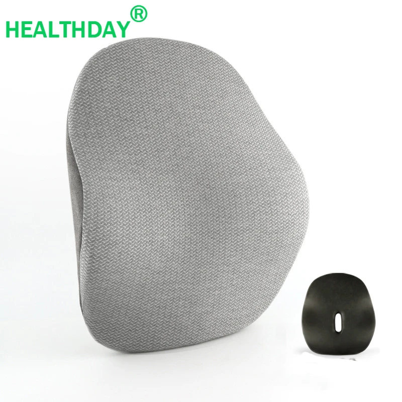 

Orthopedics Back Pillow for Chair Bamboo Charcoal Memory Foam Reduce Lower Back Pain Care for The Lumbar Spine Backrest Pillow