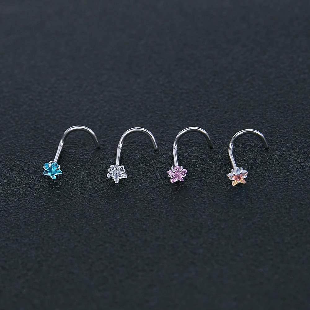 Nose Rings Piercing Jewelry Nose Studs Body Piercing Earrings Body Piercing Jewelry Body Jewelry ZS 22g CZ Crystal Nose Studs Sets 12PCS/3PCS Nose Rings Studs Set Stainless Steel Piercing Screws Fashion Septum Rings