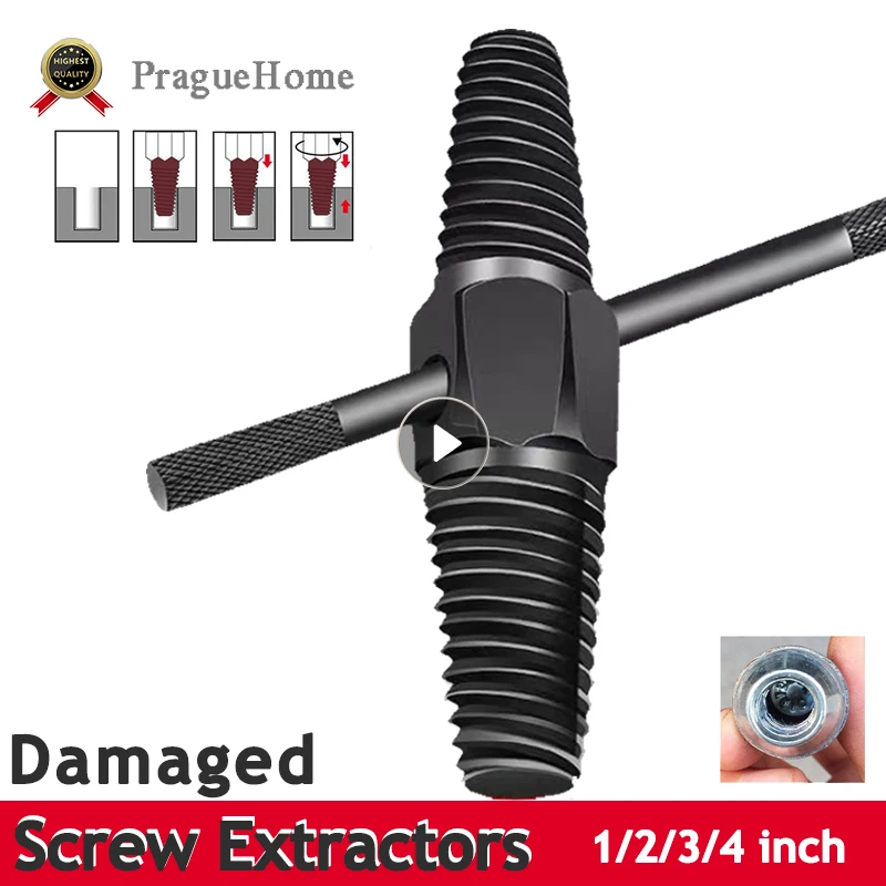 Water Pipe Faucet Screw Extractor DIY Drill Bits Remover Home Tools Stud Damaged Bolt High-carbon Steel Easy Out Broken | Инструменты