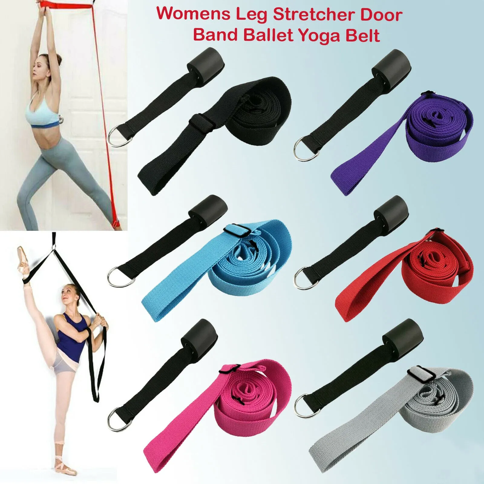 

Yoga Set Leg Stretcher Strap Dance Yoga Gymnastic Belt Door Flexibility Stretch