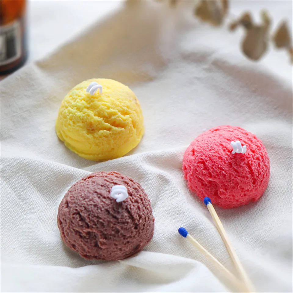 Силиконовые формы 3D мороженое мяч Форма DIY Fondant(сахарная) шоколадный торт украшения Sugar Craft пресс-форм для выпечки инструменты лампы в форме свечи Мыло Форма для выпечки тортов