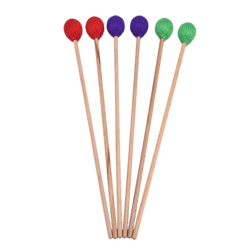 1 пара Середина Marimba палка молоток ксилофон Glockensplel молоток с ручки из бука ударный инструмент Аксессуары молотки