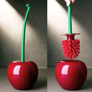 

Hot Creatieve Mooie Cherry Vorm Toilet Borstel Toiletborstel & Houder Set Mooie Cherry Vorm Wc Borstel