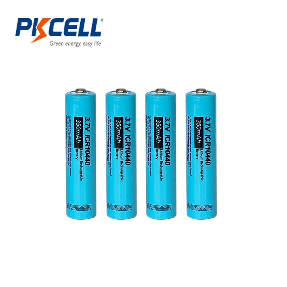 8 шт. литиевые аккумуляторы PKCELL ICR10440 AAA 3 7 в 350 мАч 10440|lithium battery|rechargeable batterybattery for