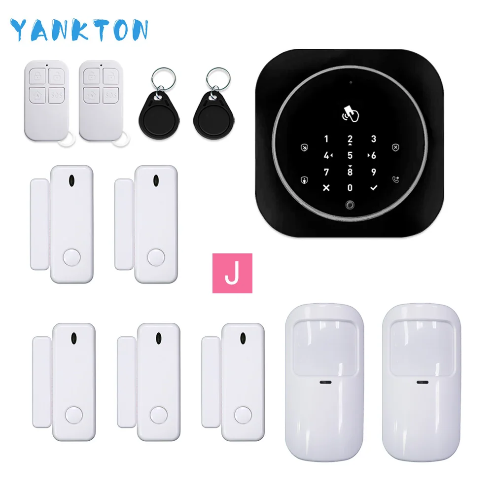 YK-029-G10-Black-J Беспроводная GSM сигнализация 433 МГц домашняя Sercurity охранная сигнализация хост поддержка iOS и Android система Датчик и детектор Автоматическая сигнализация - Цвет: YK-029-G10-Black-J