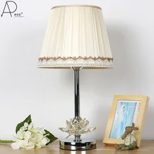 Современный светодиодный настольный светильник, прикроватные лампы для спальни, гостиной, домашнего декора, Ночной светильник, для помещений, кристалл, нержавеющая сталь