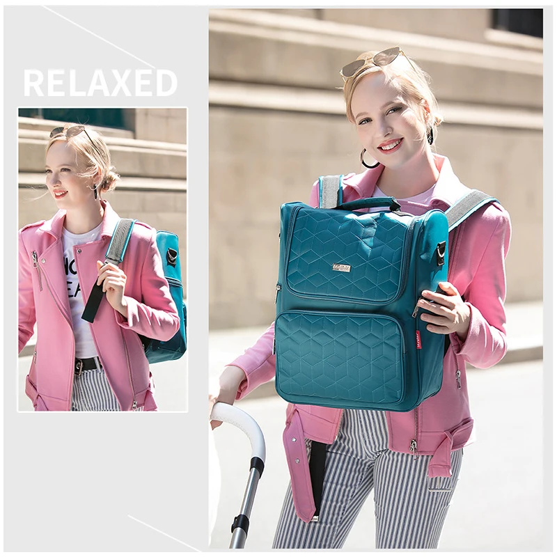 Insular Diaper Bag Backpack Fashion Mummy Maternity Nappy Bag Travel Designer Large Capacity Stroller Baby Bag for Baby Care
