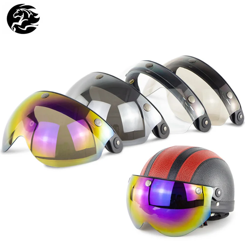 

New Motorcycle Helmets Visor Anti Uv Bubble Lens Moto Cycle Helmet Sun Glasses Accessorie for Scooter Chopper Helmet Open Face