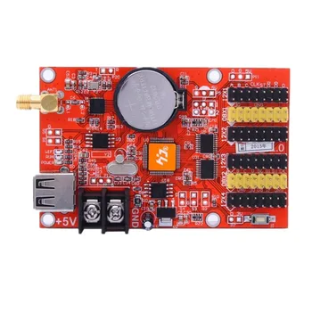 

HD2018 HD-W62 APP & U-disk & Wifi P10 LED Message Display Controller Card, Single & Dual Color P4.75 P10 P16 LED Controller