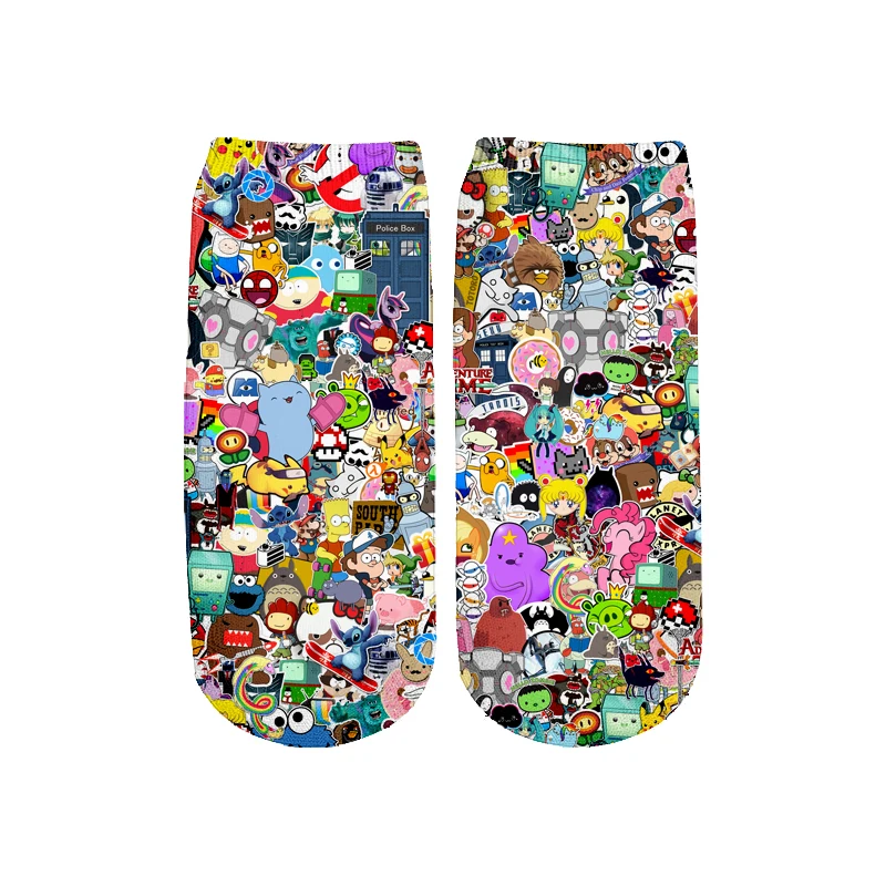 

Newest Rick and Morty 3D Printed Cartoon cute short ankle socks for Men Women harajuku korean socks RS-014
