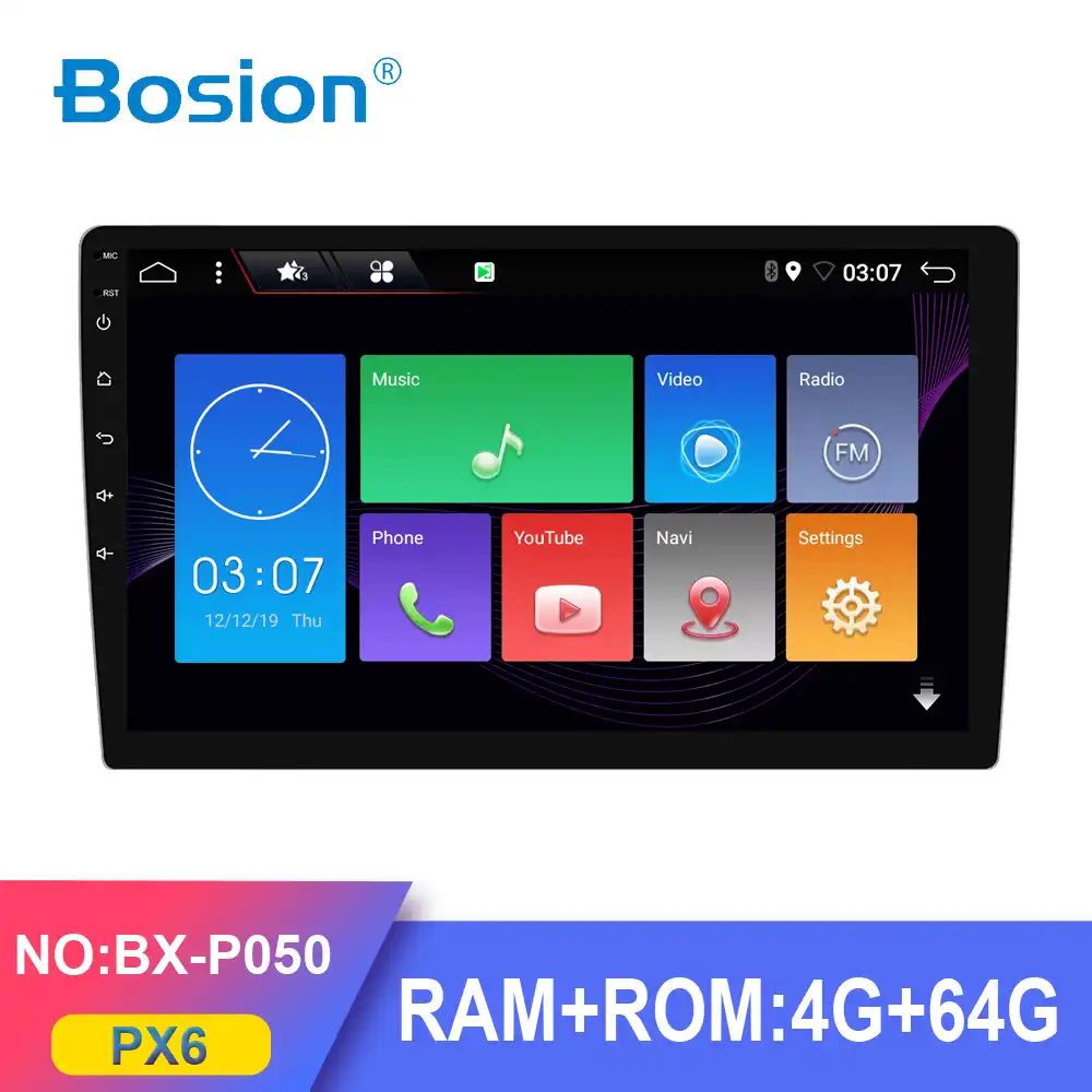 Bosion Px6 4 グラム 64 グラム 10 1 インチ 1 Dinユニバーサルカーdvdアンドロイド 10 カーオーディオgpsラジオbtヘッドユニットwifi Usb Swc Gpsナビゲーション Car Multimedia Player Aliexpress