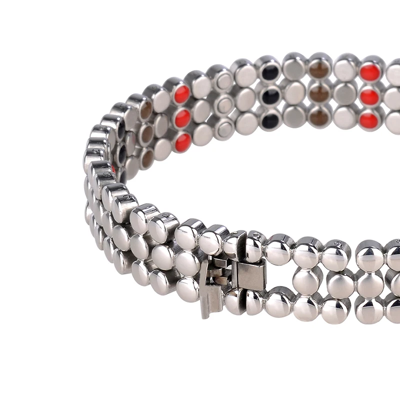 Goede 66 PCS Magnetische Afslanken Armband Zilver Germanium Armbanden Mode Mannen Vrouwen Sieraden Gezondheid Afslanken Producten