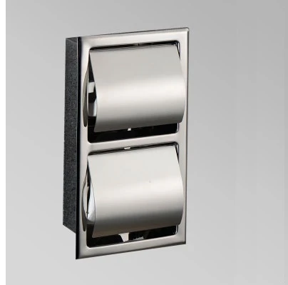 304 Stainless Steel Wall Recessed Built-in Bath Toilet Tissue Roll Reel  Paper Holder Tray Rose