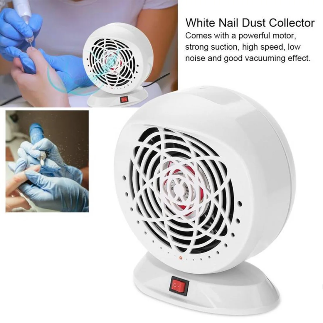 

Vacuum Suction Nail Dust Collector Professional 25W Manicure Tool Nail Dust Cleaner Machine UV Gel Vacuum