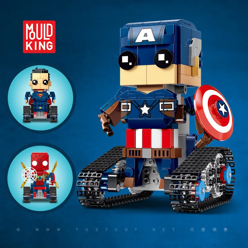 DIY-Technic-RC-Brickheadz-Remote-control-Avengers-4-Building-Blocks-Kits-Compatible-Legoed-action-figure-Spiderman (3)