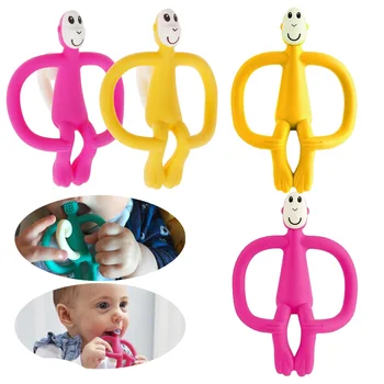 

Cartoon Monkey Toddler Molar Teeth Tool Kids Teether Toy Baby Shower Gift Cute Animal Shape Teether
