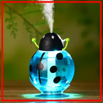 

260ML USB Mini Air Humidifier Purifier 260ML Auto Shut-off Ultrasonic Beatle Air Freshener with LED Night Light for Home Car