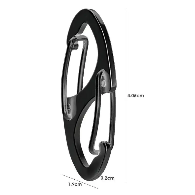 10pcs Stainless steel SF mini shackle car key ring key ring key ring Carabiner Keychain Mountaineering Spring Survival Equipment - Название цвета: B 5pcs