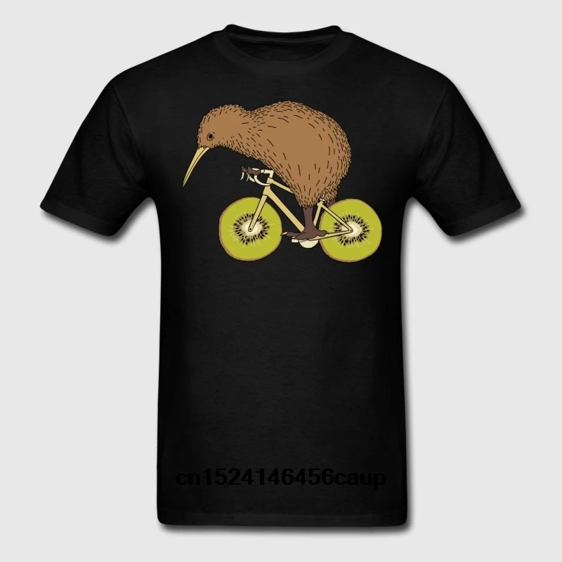 Мужская футболка Kiwi RidingWith Wheels 100% хлопок с круглым вырезом на заказ | одежда