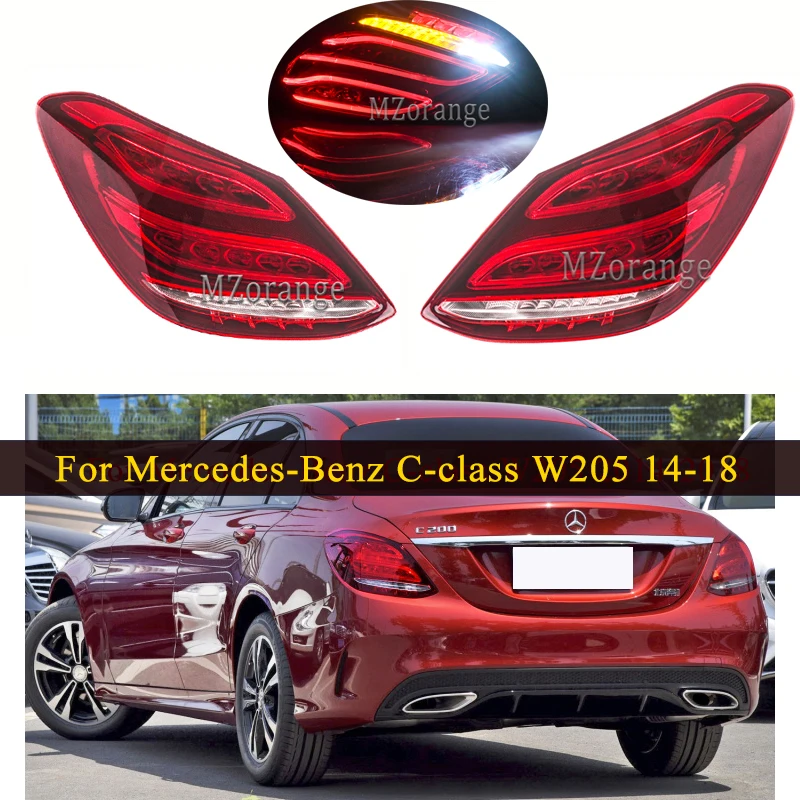 Задний светильник MIZIAUTO для Mercedes-Benz C-class W205- задний светильник стоп-сигнал задний фонарь тормозной светильник задний светильник в сборе