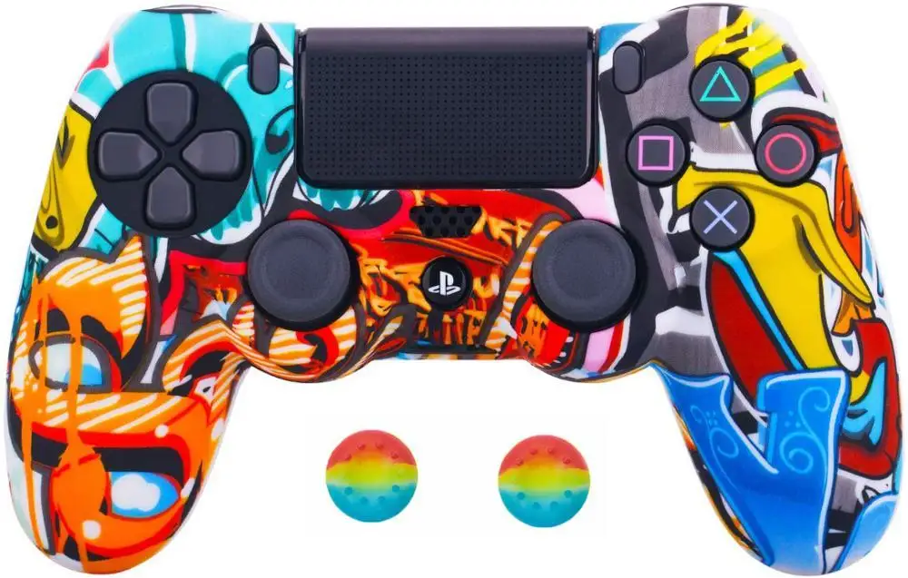 ZOMTOP мягкий силиконовый гелевый резиновый чехол для SONY Playstation 4 PS4 контроллер защитный чехол для PS4 Pro тонкий геймпад - Цвет: figure 2