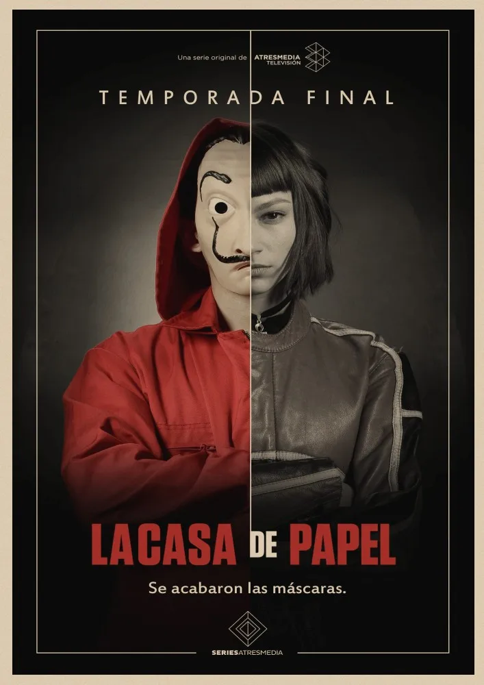 Постеры La Casa De Papel постеры ретро крафт бумага художественные настенные украшения