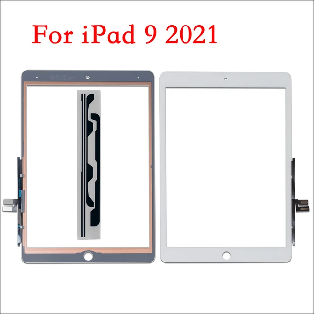 10Pcs For iPad 9 10.2 2021 Touch Screen Digitizer Glass A2602 A2603 A2604  A2605 with Home