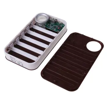 

DIY USB Mobile Power Bank Charger Case Pack 5*18650 Battery Holder For Phone A6HE