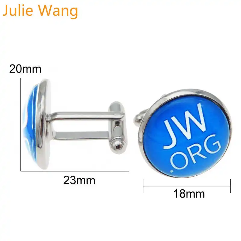 Julie Wang JW ORG запонки из голубого стекла, для людей, запонки для мужчин, запонки для рубашки рукав ногтей, деловой подарок