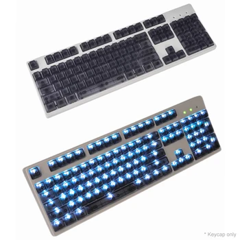 

104 pcs/set ABS transparent no printed keycaps oem profile filco key cap for MX switch mechanical keyboard