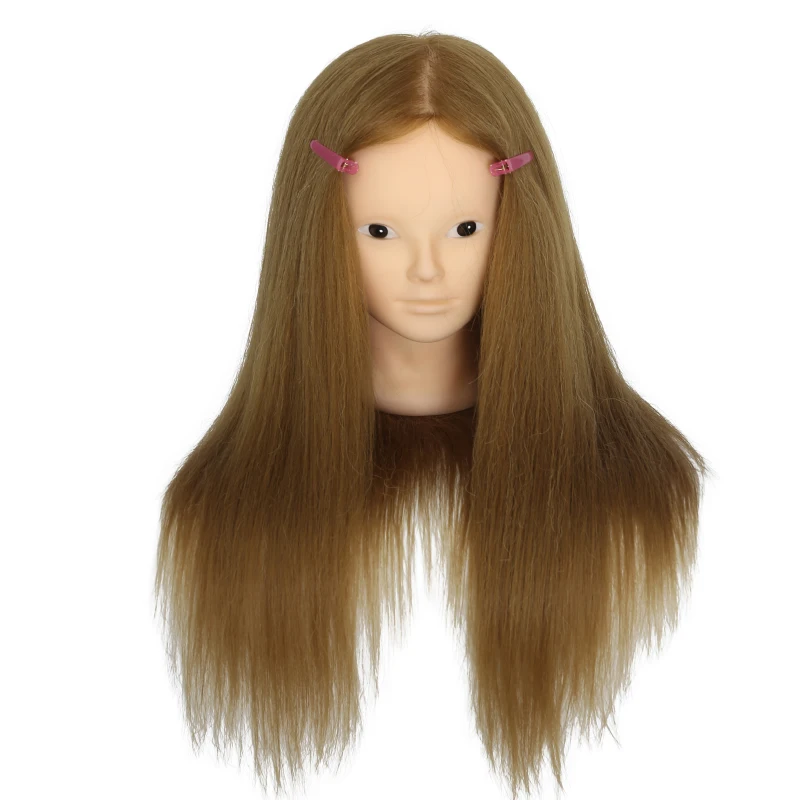  Pro head mannequin dummy 85% natural human Hair head Mannequin head with hair teaching head dummy - 4000385036222