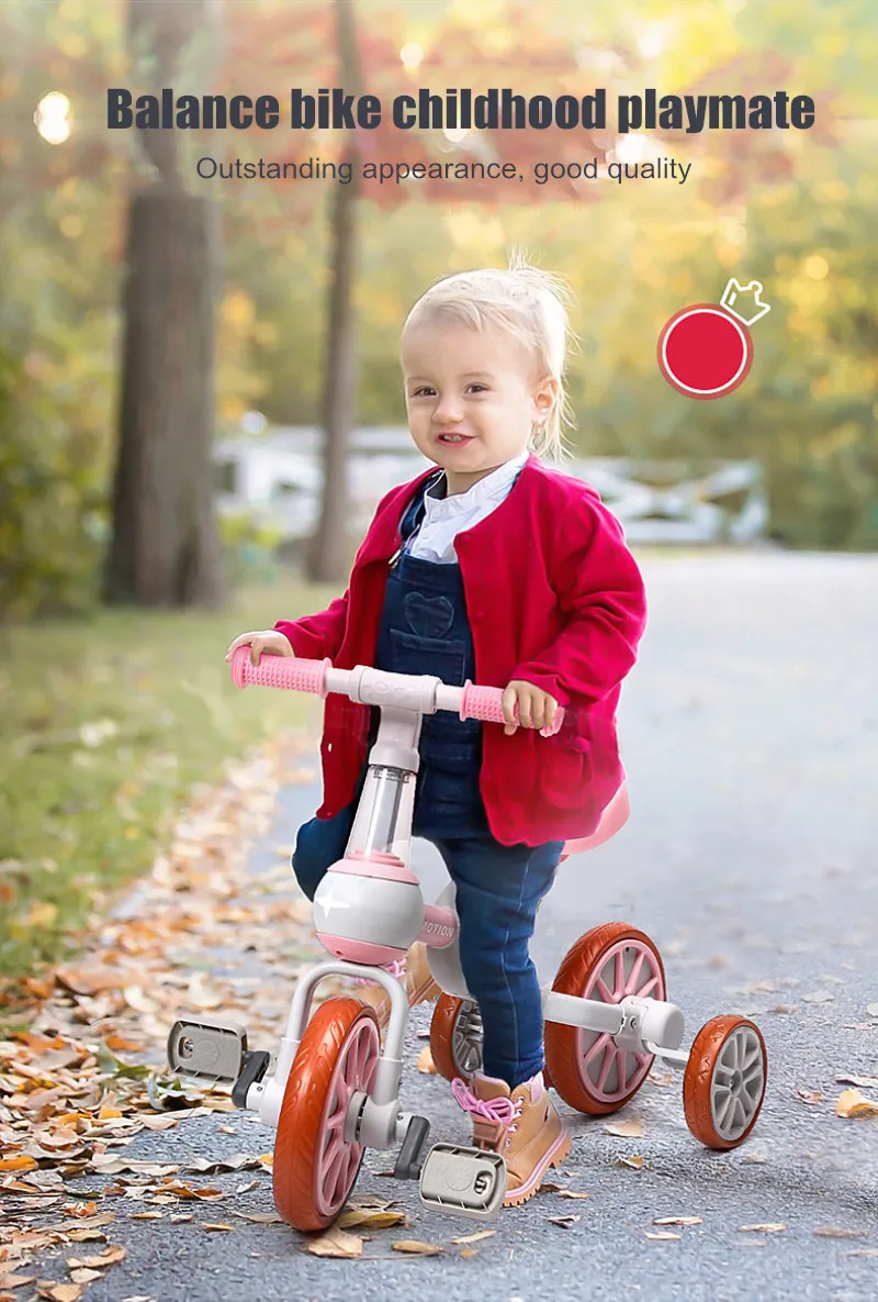 3 in 1 Kids Balance Bike Baby Push Bicycle For 2 3 4 Ages Child Toddler Learn to Ride Walker Multifunction Kids Ride on Toy