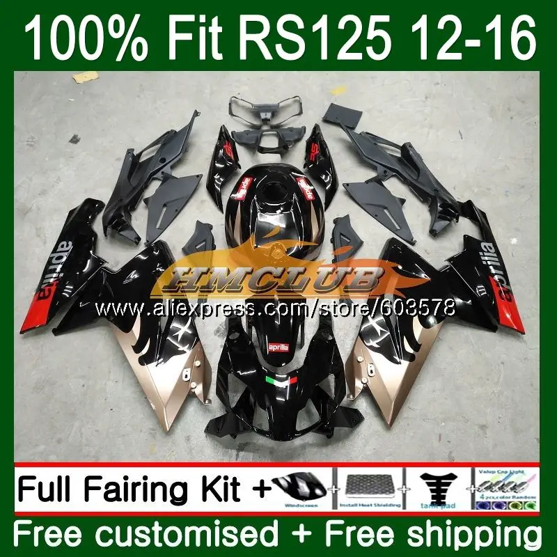 Инъекции для Aprilia RS4 RS-125 RS125 для детей возрастом 12, 13, 14, 15, 16 41CL. 56 RSV125 RS125RR RS 125 2012 2013 обтекатель серого и черного цветов - Цвет: No. 1