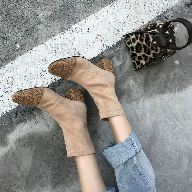 

Autumn Boots Low Heels booties Brand Women's Shoes Leather Booties Bootee Woman 2019 Zipper Fashion Genuine Ankle Ladies Med