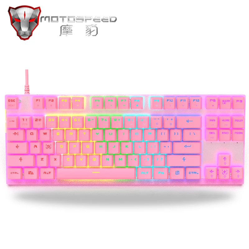 2020 Original Motospeed CK82 RGB Gaming Mechanical Keyboard LED Backlight USB Wired laser Ergonomics Keyboard For computer gamer