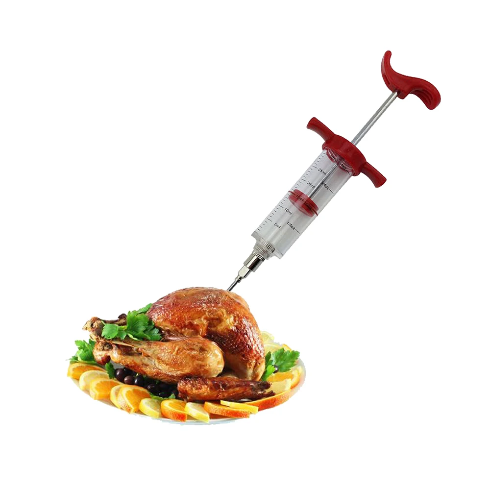 New BBQ Meat Syringe Marinade Injector Poultry Turkey Chicken Flavor Cooking Sauce Injection Tool Kitchen Accessories | Дом и сад