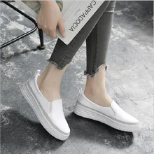 Новые женские осенние повседневные лоферы на толстой подошве; обувь без застежки; женская спортивная обувь; прогулочная обувь; ZZ-08