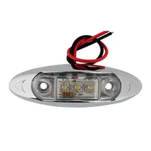 1* Best Promotion 12V Waterproof 3LED Beads Car Trailer Truck Edge Side Marker Clearance Light F5 Straight Bulb Warning Lamp