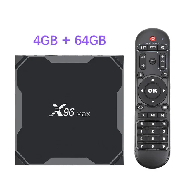 X96 MAX Android 9,0 ТВ приставка DDR4 4 Гб 64 Гб четырехъядерный процессор Amlogic S905X2 2,4G и 5 ГГц Wifi 1000 м H.265 4 к смарт медиаплеер телеприставка - Цвет: 4GB 64GB TV Box