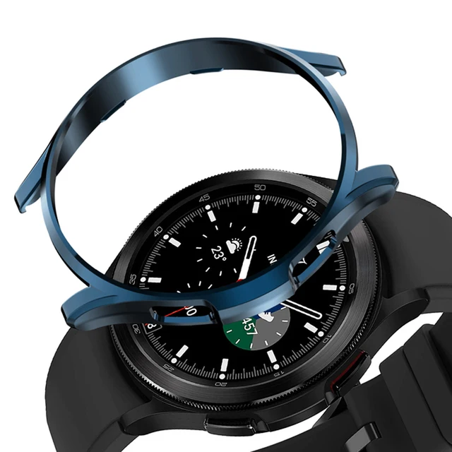 Funda de Tpu para Galaxy Watch 4,46mm 42mm,funda protectora de silicona para Samsung Galaxy Watch 4,Classic, Smart Watch Case Midnight Blue