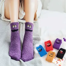 Креативные Хлопковые женские Носки с рисунком; модные милые плотные забавные носки; Дышащие носки-тапочки; мягкие высококачественные носки для сна