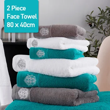 

Luxury Hotel Cotton Embroidery 180g Face Towel Sets Hand Towel Sets for Adults Bathroom Set Wholesale Customized