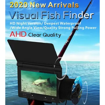 

25M 4.3 inch Monitor 1000TVL Fish Finder Underwater Fishing Camera With Fishing Rod 175 Degrees Sea Wheel Camera For Fishing