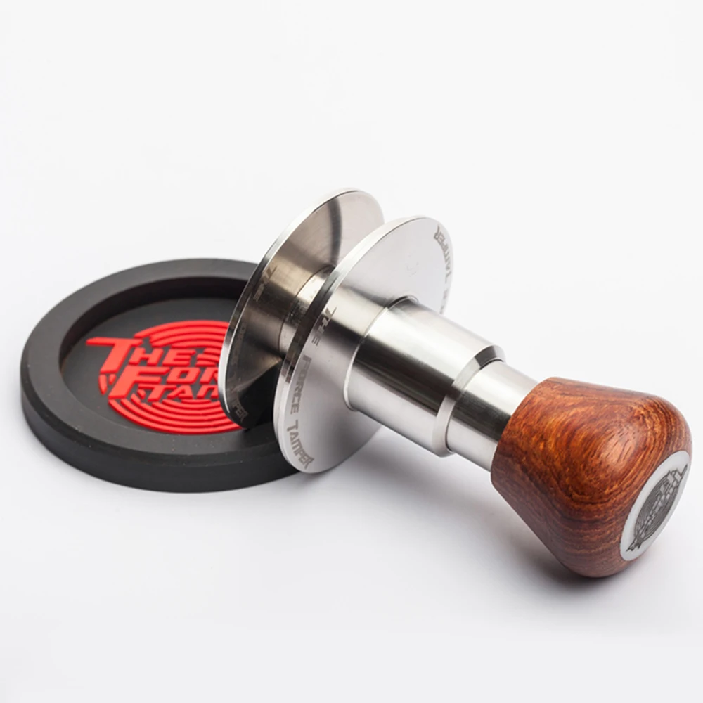 US $201.50 The Force Tamper Coffee Accessories Stainless Steel Coffee Tamper Kitchen Press Tool Cloth Powder Leveler Tool Powder Hammer58mm