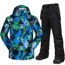 Новинка, Мужская лыжная куртка, лыжные штаны, зимние теплые ветрозащитные водонепроницаемые штаны для спорта на открытом воздухе, сноубординга, брендовые лыжные пальто, брюки, лыжный костюм